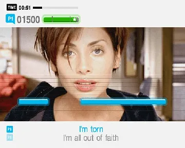 SingStar '90s screen shot game playing